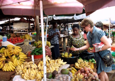 Buying lunch at the market in Hoima