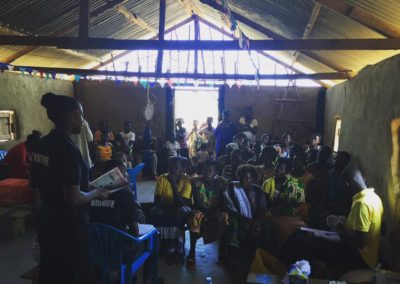 Health talks are provided before each Outreach Clinic to gain ethics and consent of testing and awareness of keeping well and safe in pregnancy as well as covering topics like malaria prevention and domestic violence